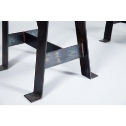 Edison Console Table with Hammered Copper Top